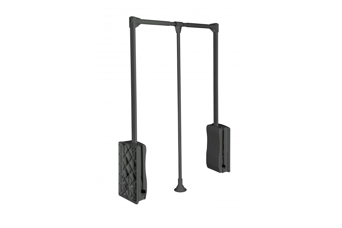 Pull-down wardrobe rail – oil - 545mm - 700mm (stalowy-100% gray)