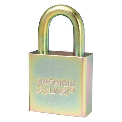 American Lock Keyed Alike, Padlocks, Steel, Shackle Type Standard Shackle, Vertical Shackle Clearance 1-1/8" (10pcs Keyed Alike) A5200GLNKAS10