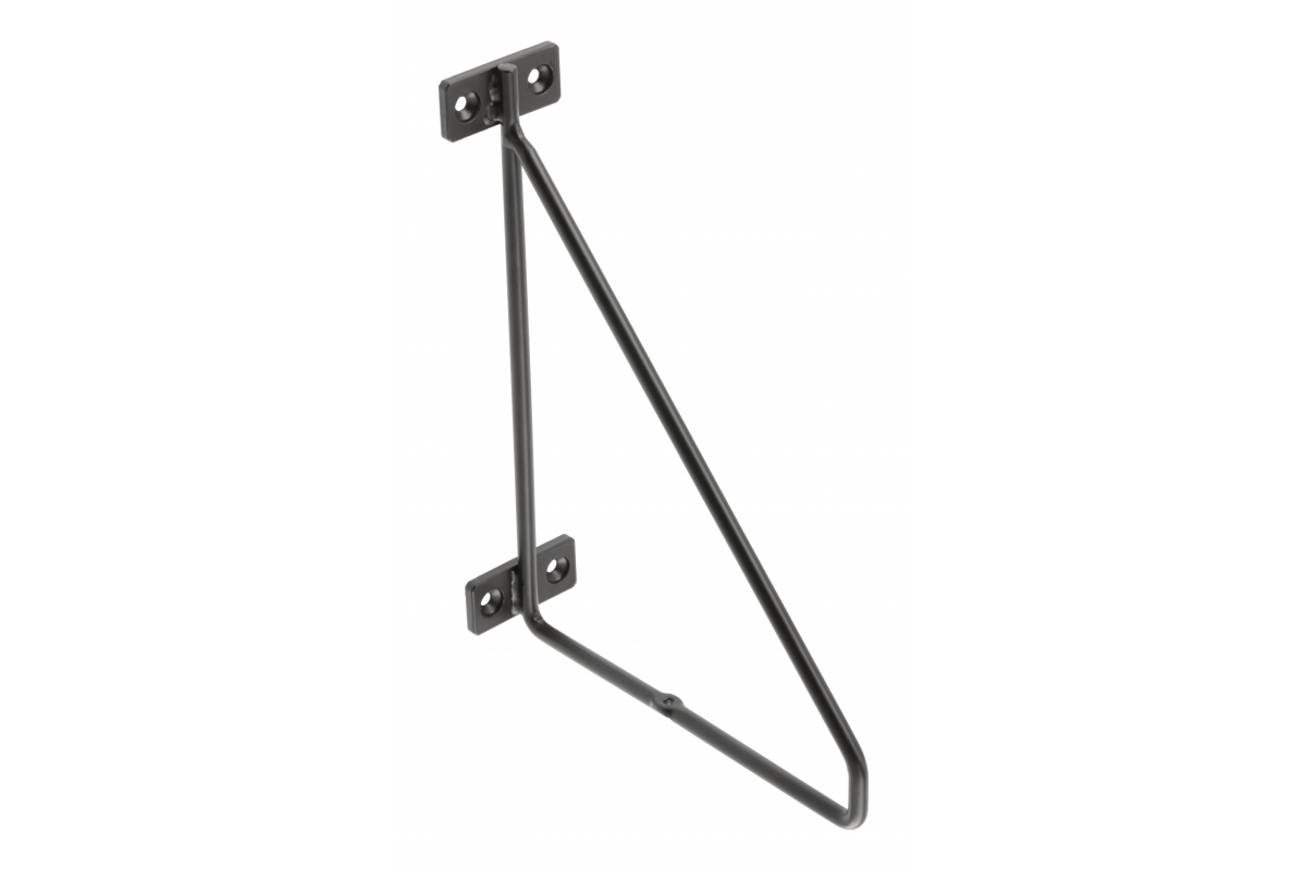 Shelf support BAR, 21x17 cm, black mat