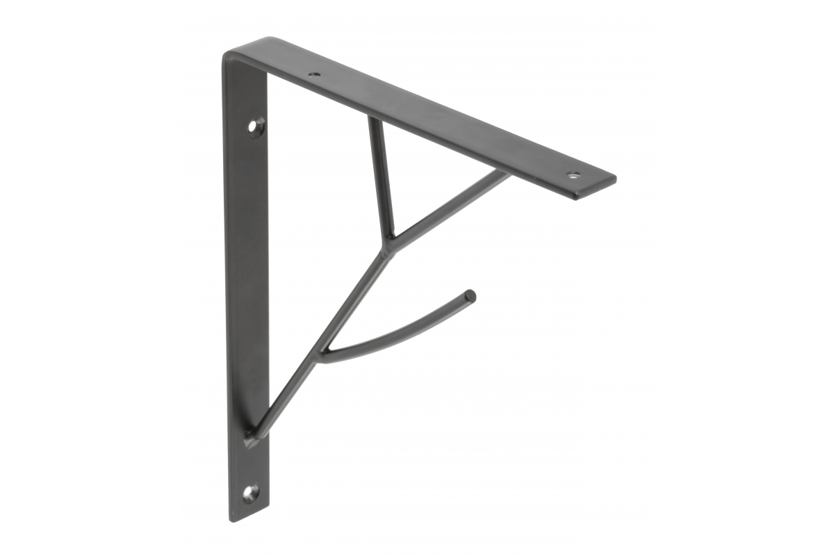 Shelf support TREE, 20x17 cm, black mat