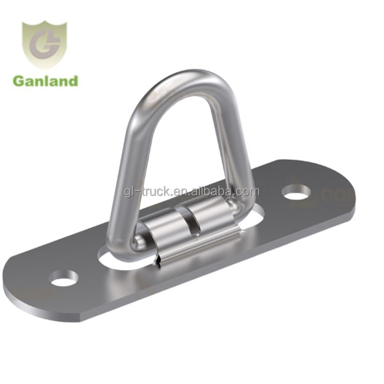GL-15748 Galvanized Steel 36mm*72mm Rocking Staple Tarpaulin Hooks  for Secure Cargo Fastening Curtain Side Trailer Parts