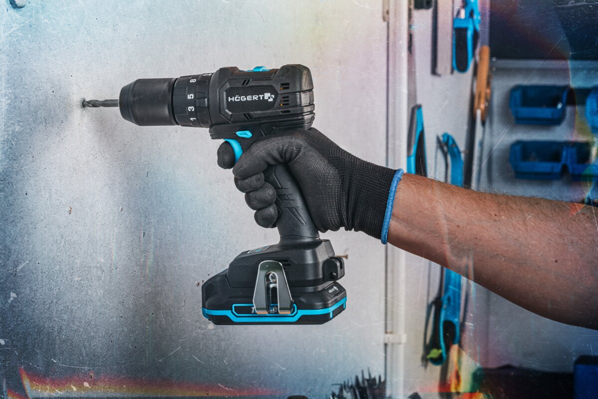 Hogert Brushless Compact Drill Kit Impact Screwdriver 40Nm 18V