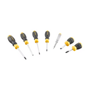 STANLEY CUSHION GRIP™ FLARED PHILLIPS SCREWDRIVER SET WITH VOLTAGE TESTER (7 PC.)