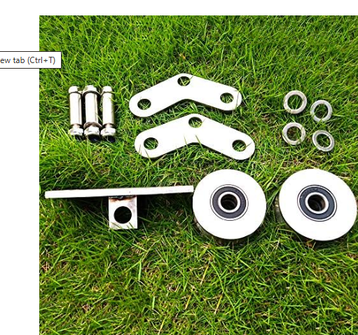 Groove Wheel U Heavy Duty Rigid Caster Double Pulley Silent Detachable Stainless for Inverted Track Sliding Gate Loading Capacity 3000Kg/6600 lbs