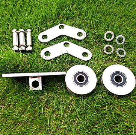 Groove Wheel U Heavy Duty Rigid Caster Double Pulley Silent Detachable Stainless for Inverted Track Sliding Gate Loading Capacity 3000Kg/6600 lbs