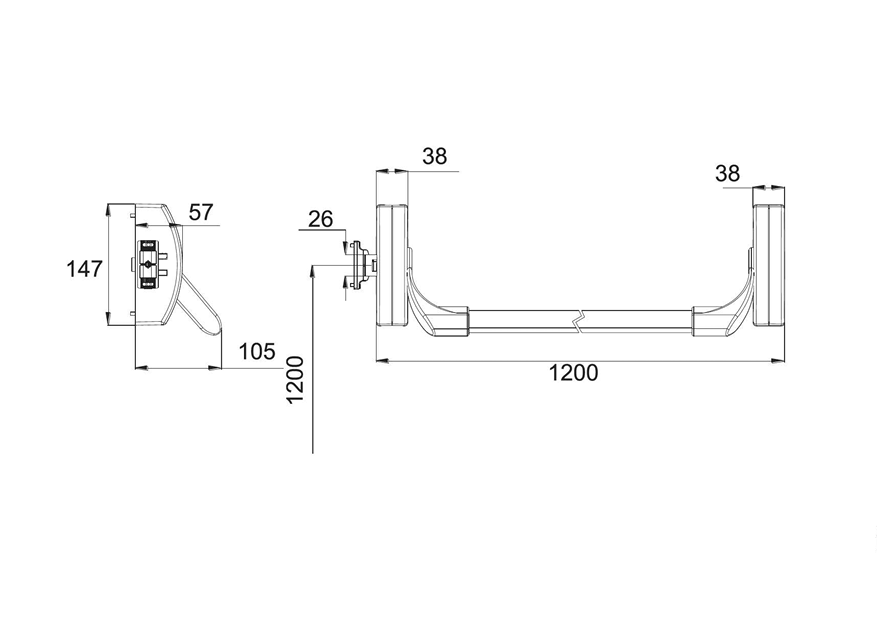 Union Panic Bar Exit Device PED180
