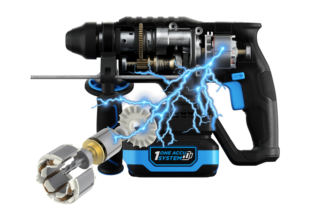 Hogert BRUSHLESS HAMMER DRILL WITH CHISELING FUNCTION 18V