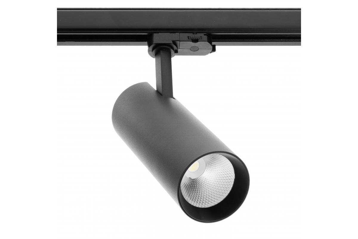 T-LINE LED track light for circuit track,12W,1100lm,AC220-240V,50/60 Hz,PF>0,5,Ra?80,38°,4000K,black
