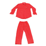 UKEN UPS100CRXL Pant Shirt 100% Cotton Red XL