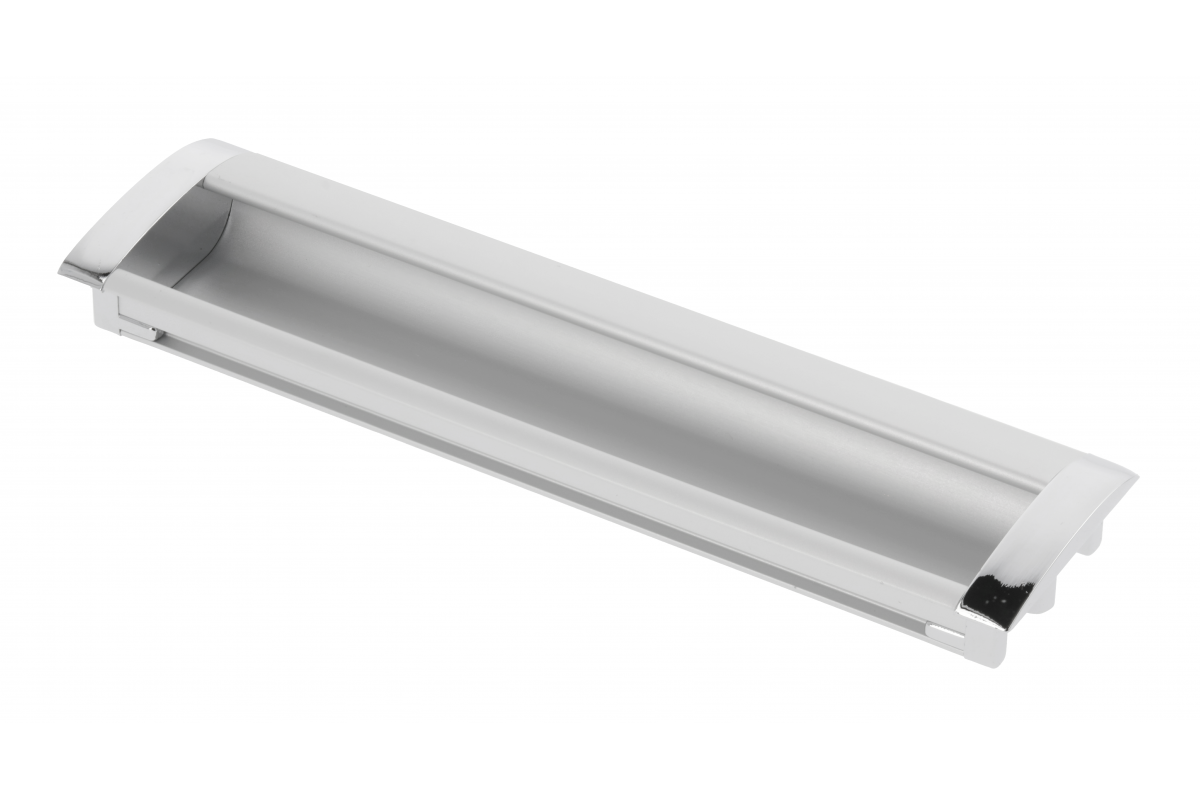 Aluminium handle 326/1 C=160mm aluminium/chrome