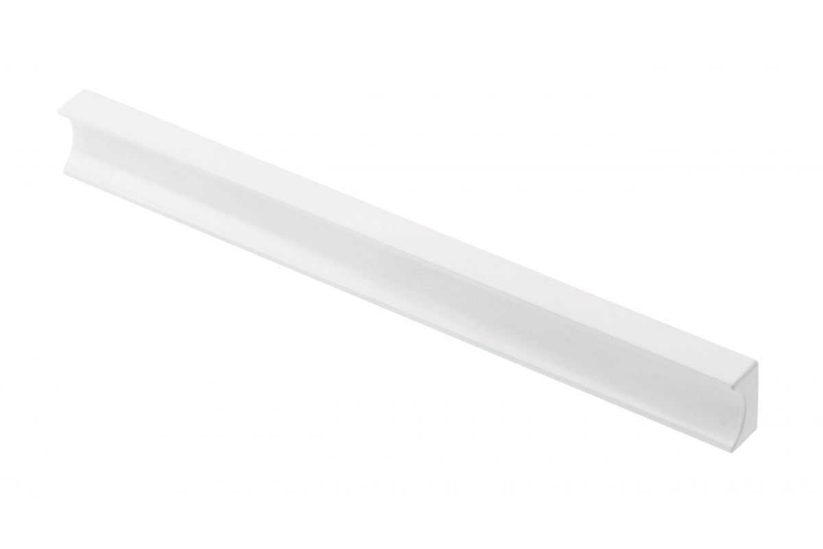 Furniture handle GTV GROOVE, C=160 mm, L=190 mm, Al, white matt