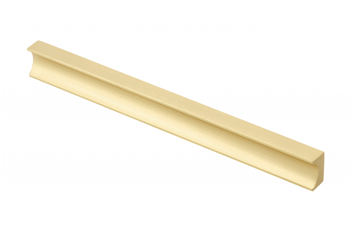 Furniture handle GTV GROOVE, C=160 mm, L=190 mm, Al, brushed gold