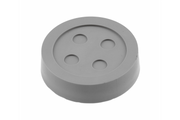 Rubber handle Button gray