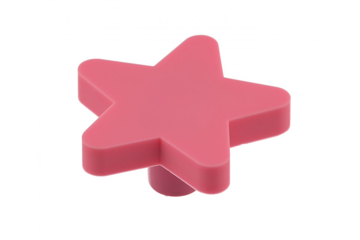 Rubber handle Star pink