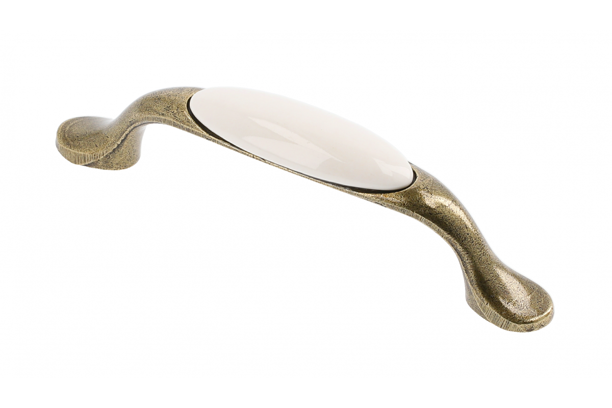 Porcelain handle 728P C=96mm antique brass 0-without drawing