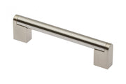 Zamak handle 336 C=128mm brushed steel