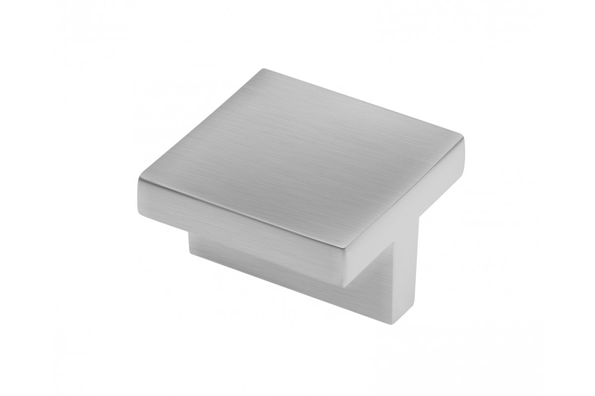 Zamak handle 40x40mm C=32mm brushed steel