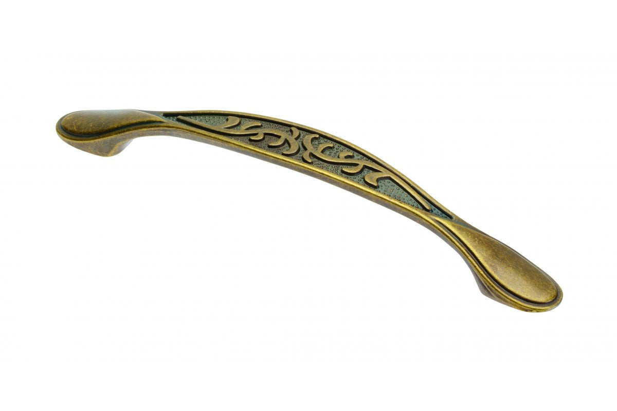 Zamak handle ANZIO C=96mm antique brass
