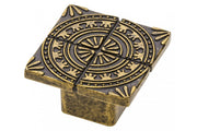 Zamak handle AZTEK C=12mm antique brass
