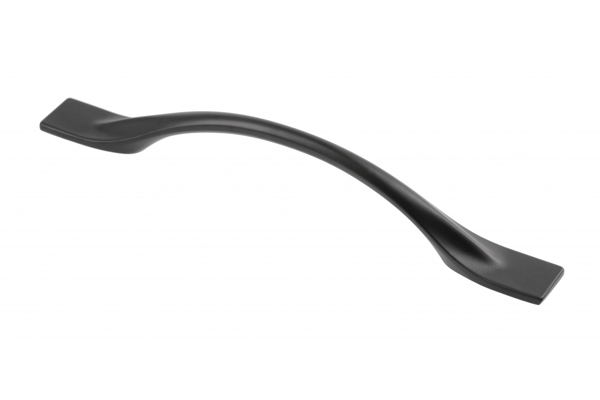 Zamak handle FLOW C = 128 mm black matt