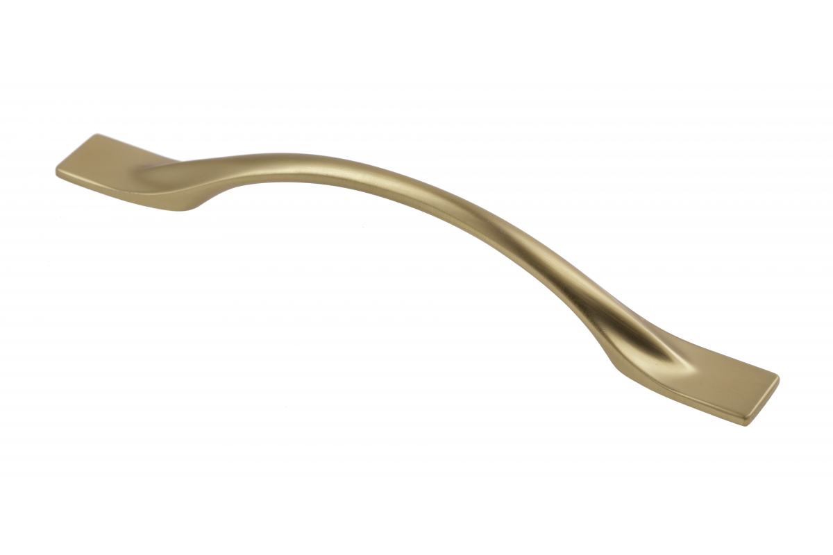 Zamak handle FLOW C = 128 mm champagne