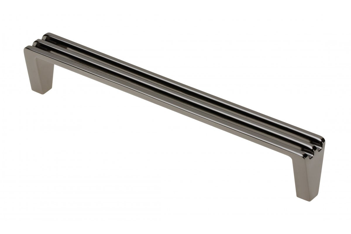 Zamak handle Shape art GANZA C=160mm black chrome