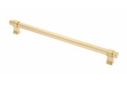 Furniture handle GTV IMPERIAL, C=256 mm, L=290 mm, ZnAl, brushed gold