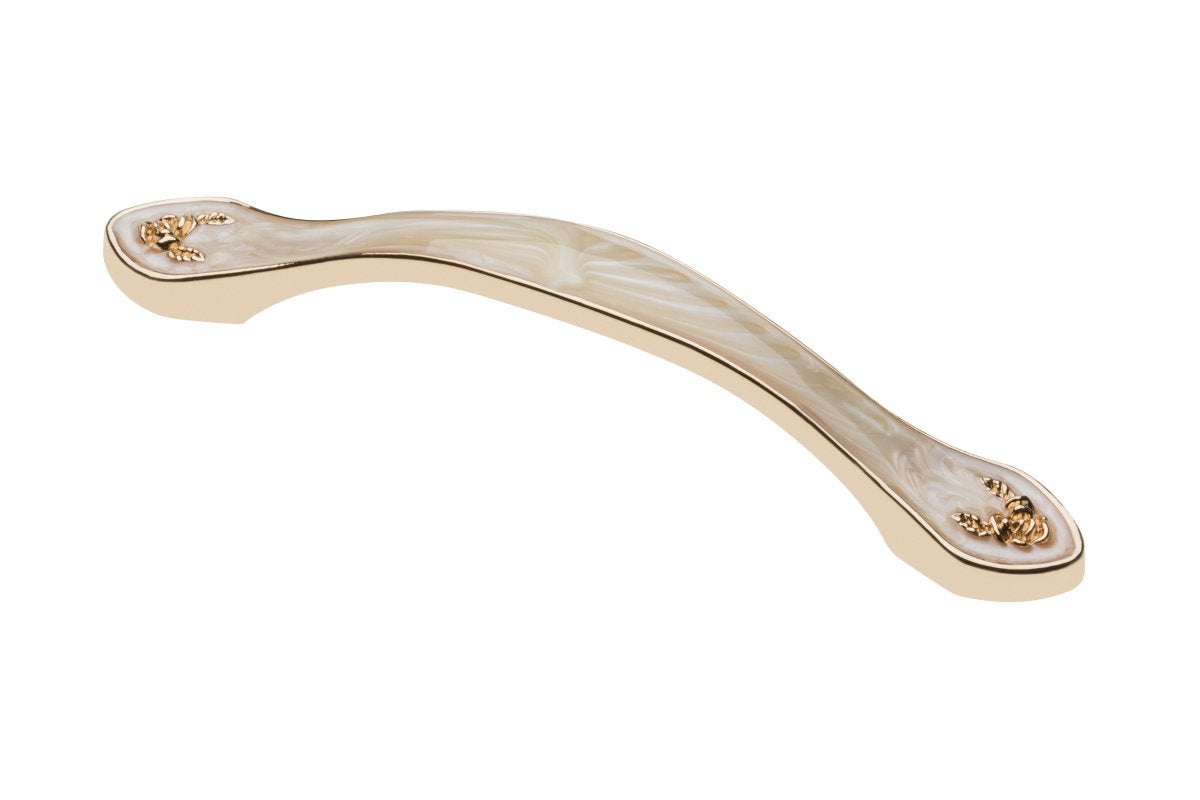 Zamak handle ROYAL C=96mm amber/gold