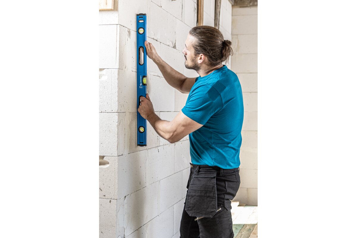 Hogert Aluminium level 80 cm, 3 bubble levels
