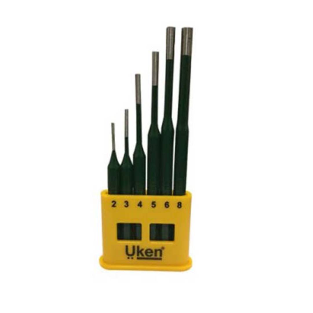 UKEN U1400 Pin Punch 6Pcs Set 2-8Mm