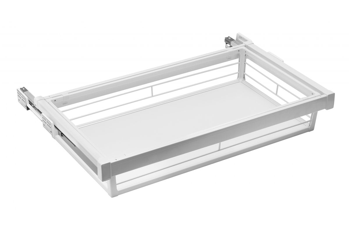 Shelf for underwear 90cm, soft closing, full extension, white