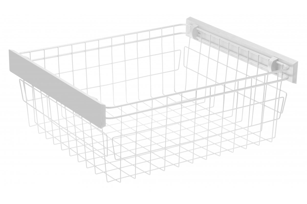 Wardrobe basket SMART 700mm (set without guides) - white