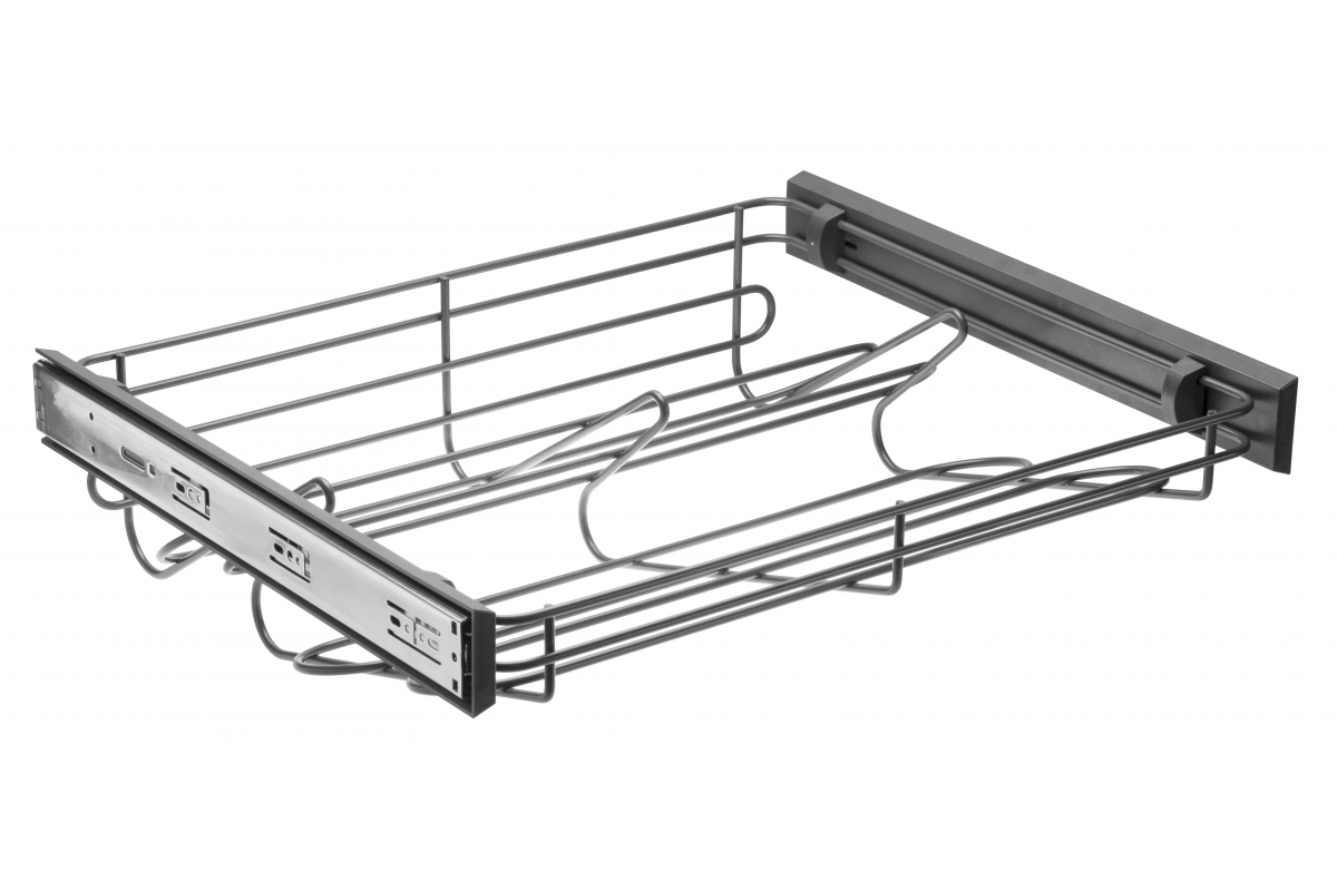 Pull out shoes rack SMART 900mm on ball bearing slide H45 with soft closing