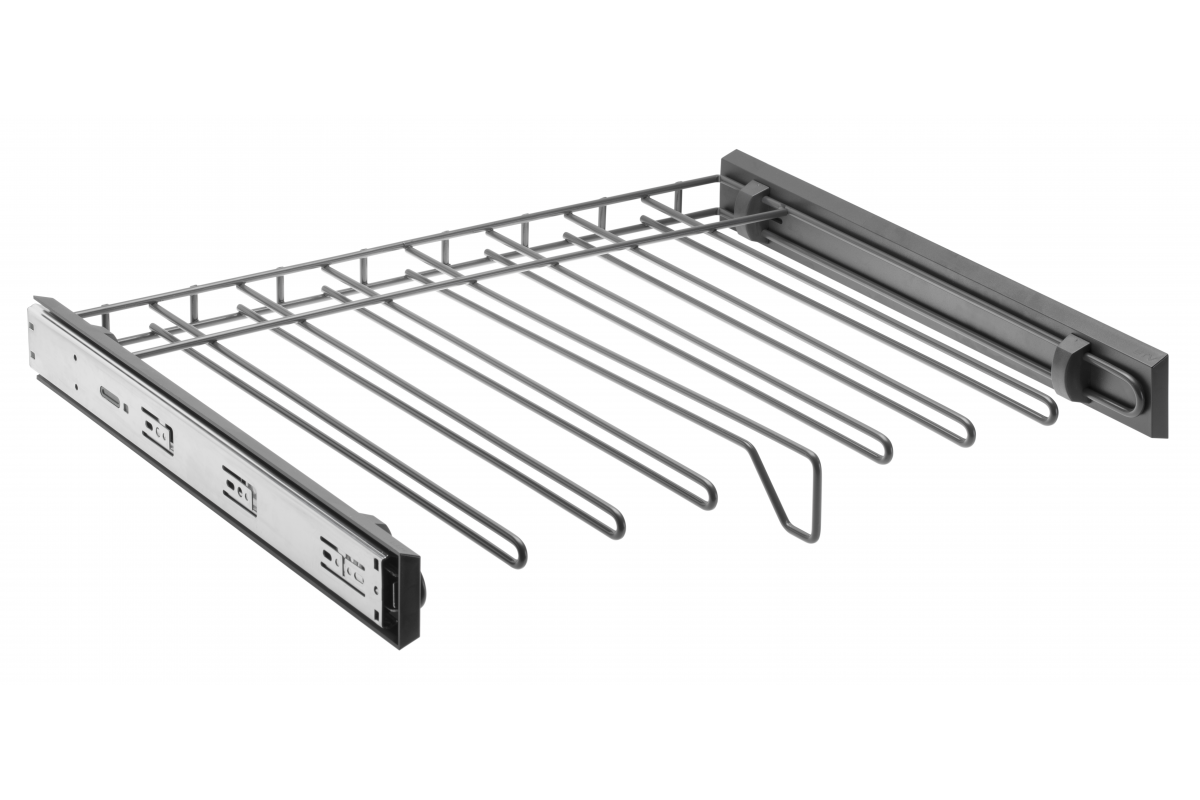 Drawer SMART for trousers 600mm on ball bearing slide H45 with soft closing