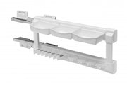 Hanger multifunction, soft closing, full extension, white