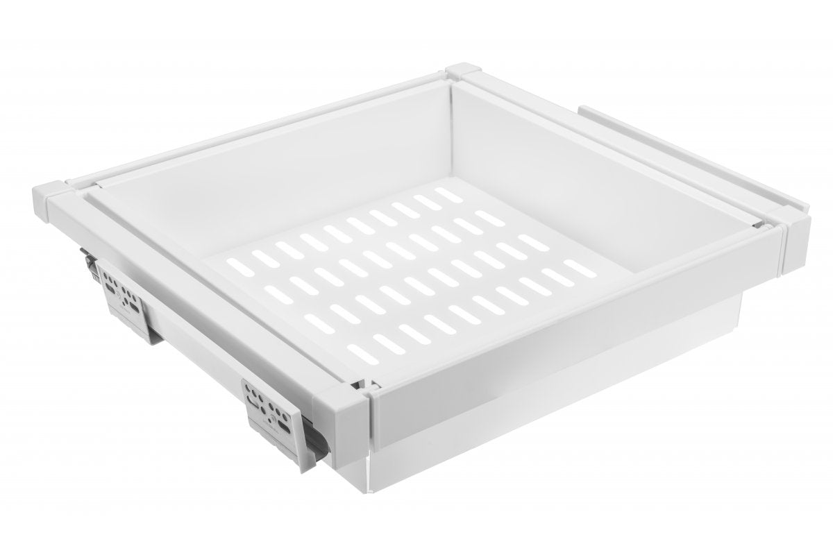 Drawer Elite with metal basket 600 mm with soft closing, white