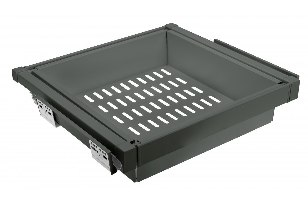 Drawer Elite with metal basket 700 mm with soft closing, gray anthracite