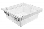 Drawer Elite with rattan basket 800 mm with soft closing, white