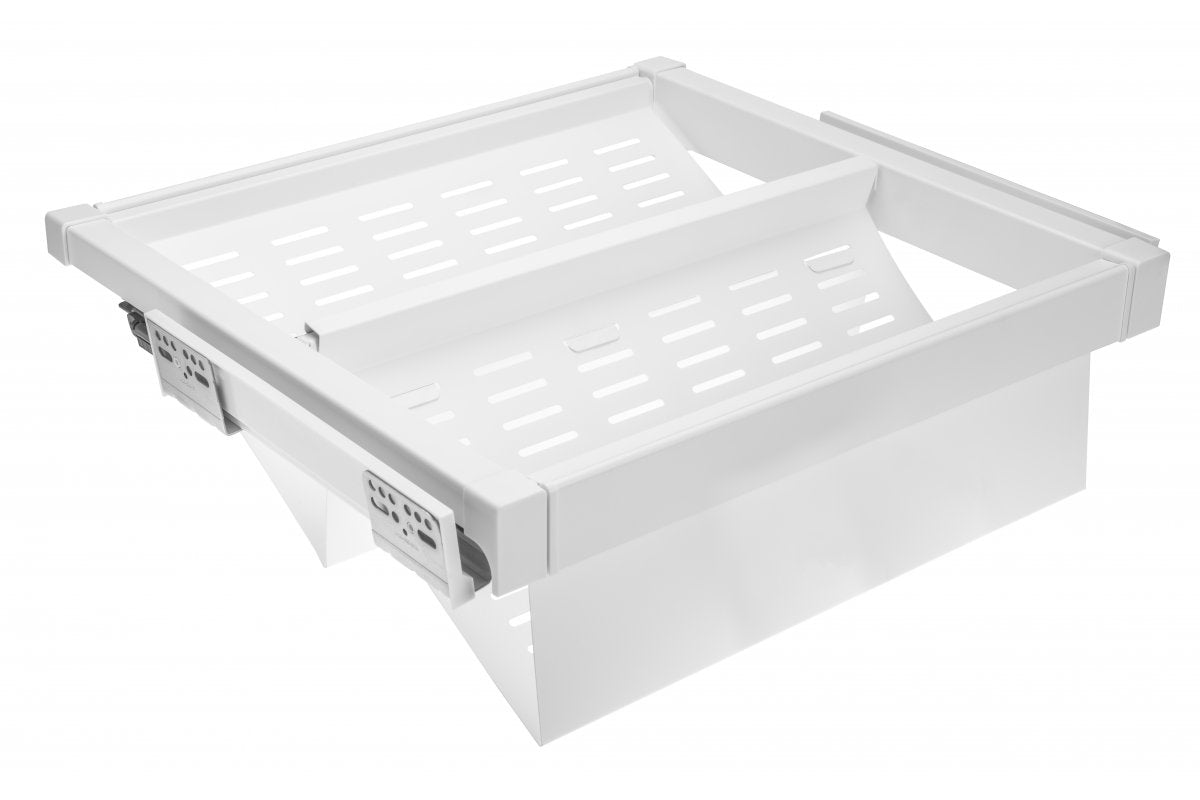 Metal drawer Elite for shoes 700 mm with soft closing, white