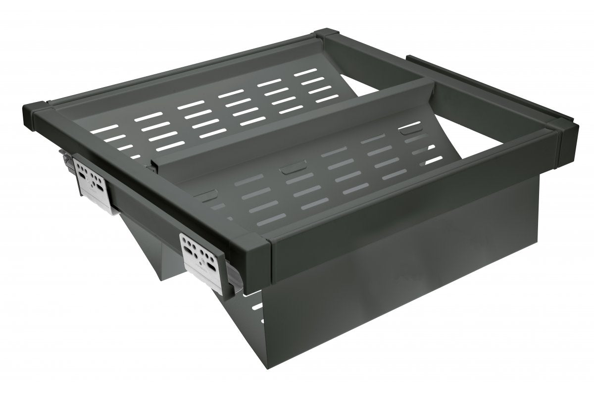 Metal drawer Elite for shoes 600 mm with soft closing, gray anthracite