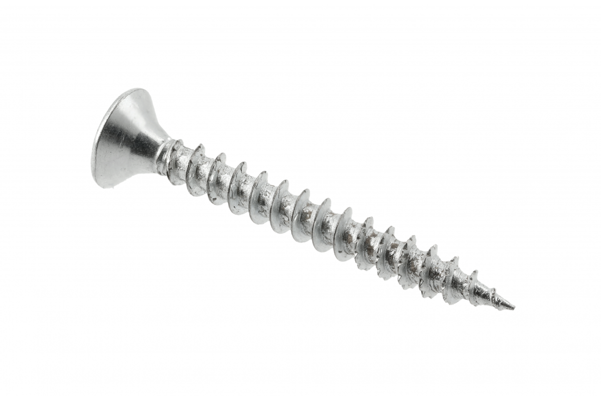 GTV IRONFAST screw, 3.5x30, PZ2, particleboard, steel, white zinc plated (500 pcs)