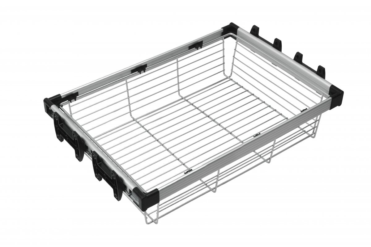 Aluminium closet basket 70cm, full-extension
