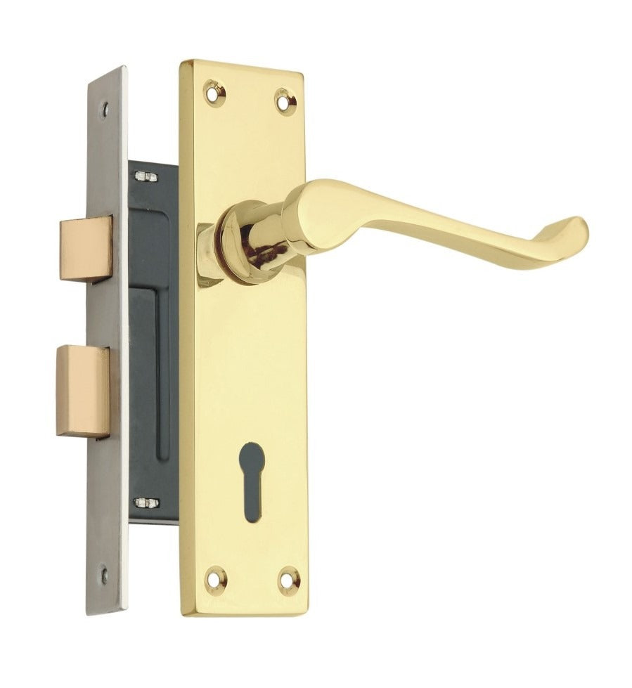 Lockset Small Complete Brass Oxford