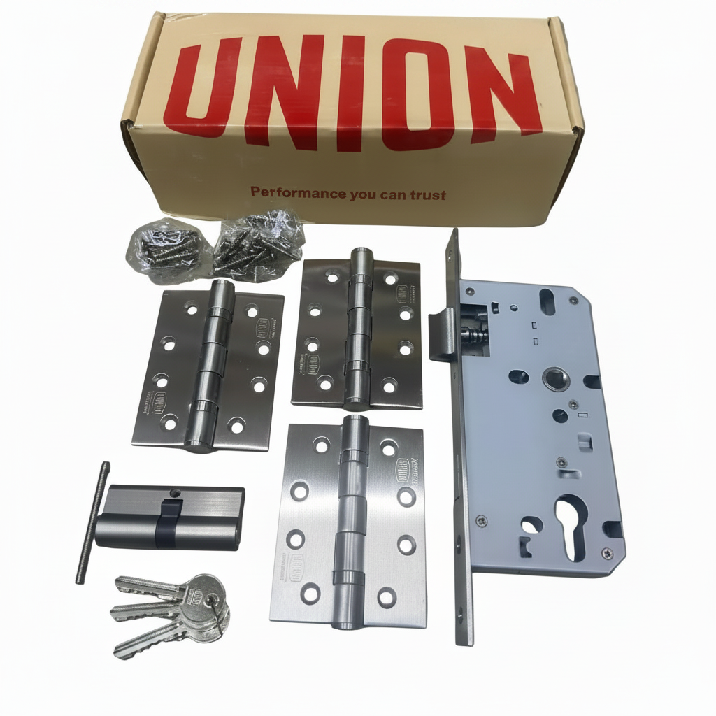 Union Combo set Lock+Cyllinder+Hinge