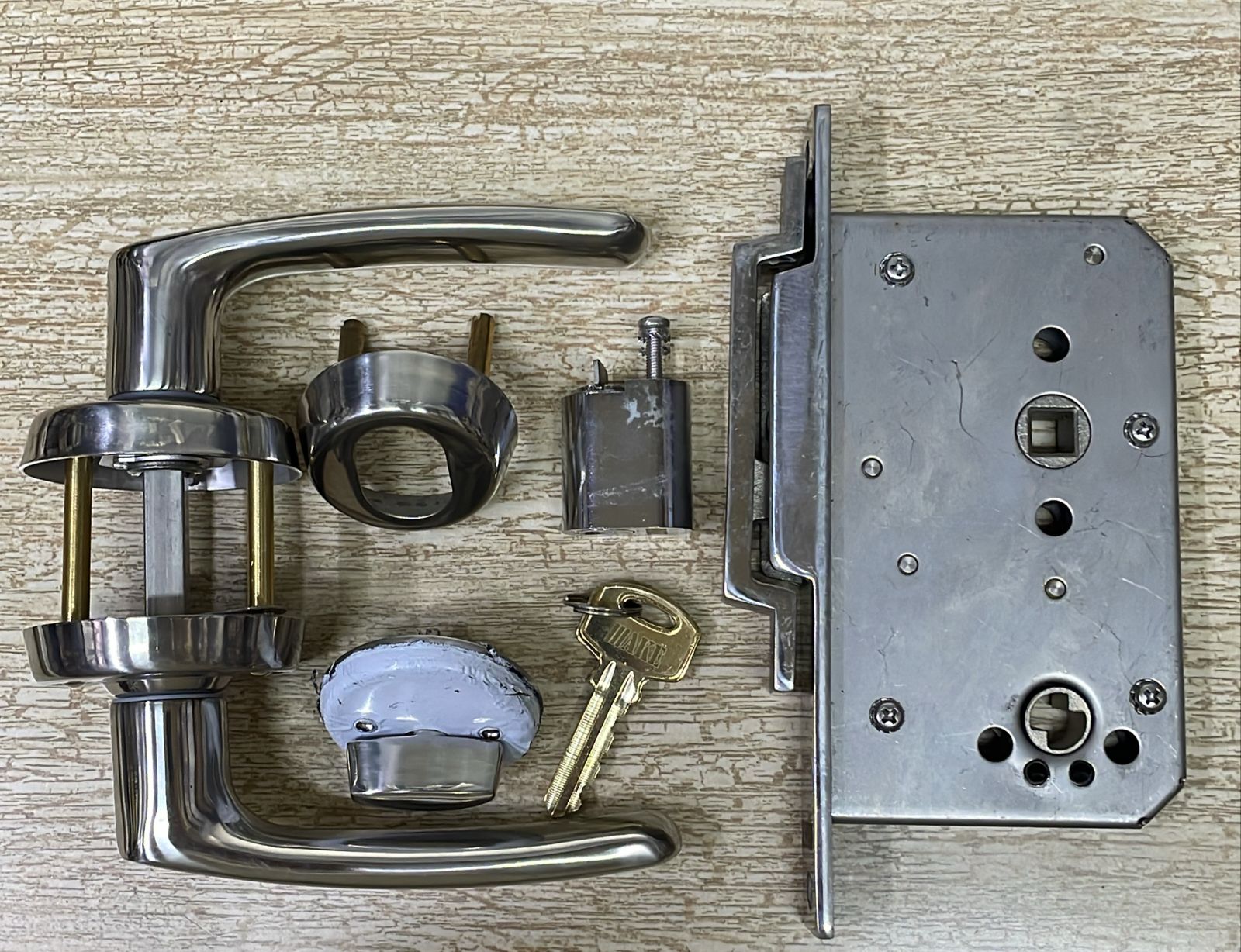 Marine Fire Door Lock AKE C3 OHS-2910 RHO (190MM) 304 S.S.