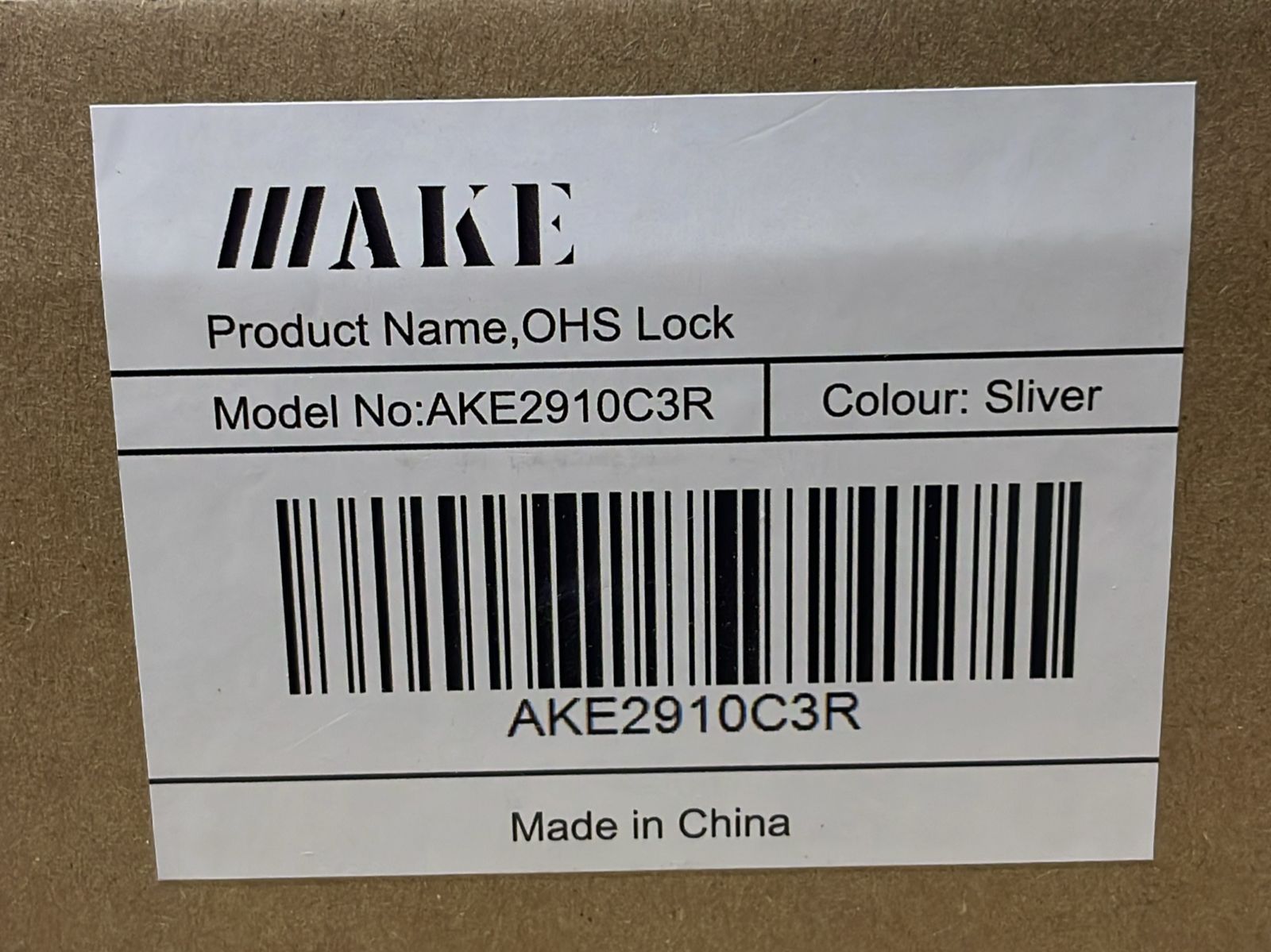 Marine Fire Door Lock AKE C3 OHS-2910 RHO (190MM) 304 S.S.
