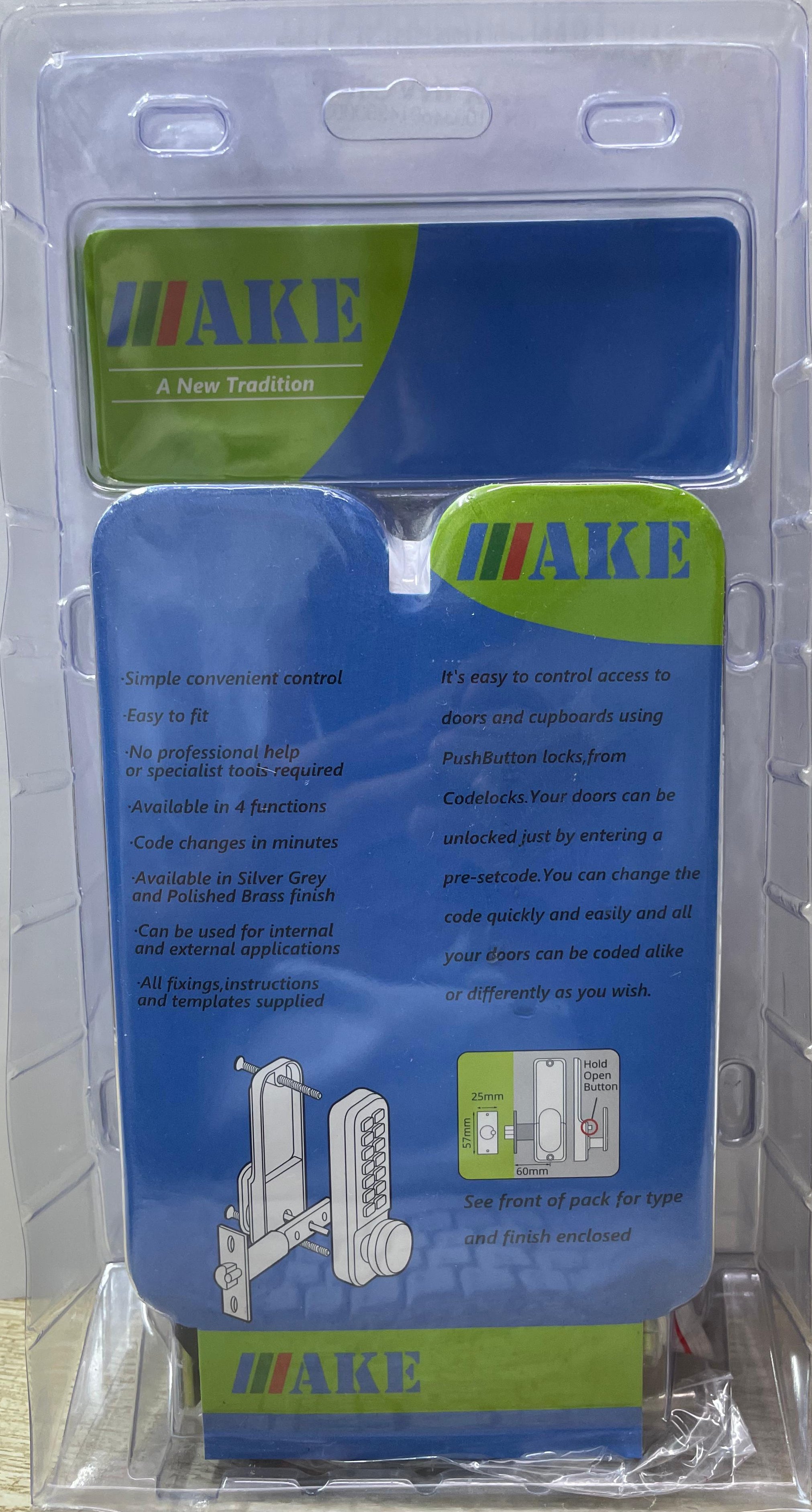 قفل الباب بزر الضغط رمز ميكانيكي