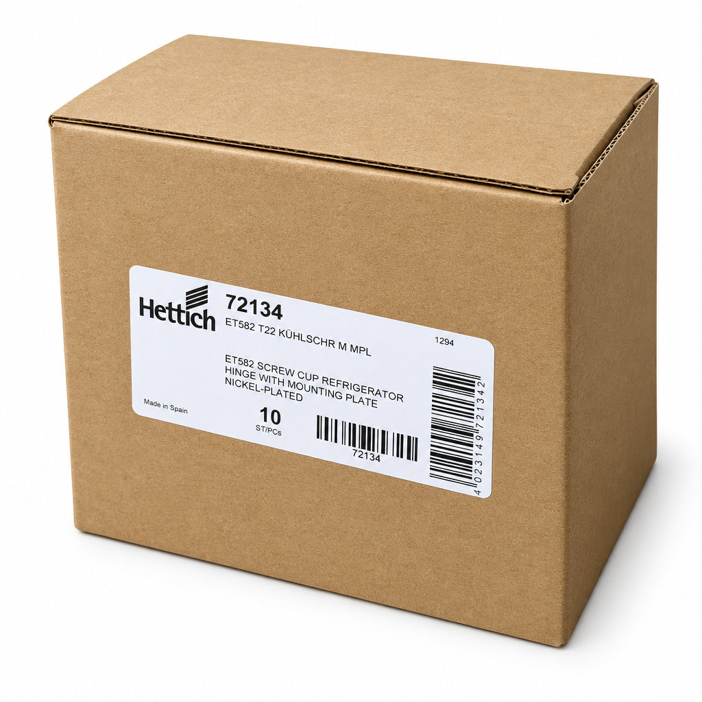 Bisagra y placa de montaje para frigorífico Hettich 0072134 ET582 T22