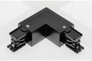 Connector L 90° for track 3-circuit  X-RAIL, 101x101mm, external, black