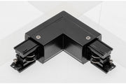 Connector L 90° for track 3-circuit  X-RAIL, 101x101mm, internal, black